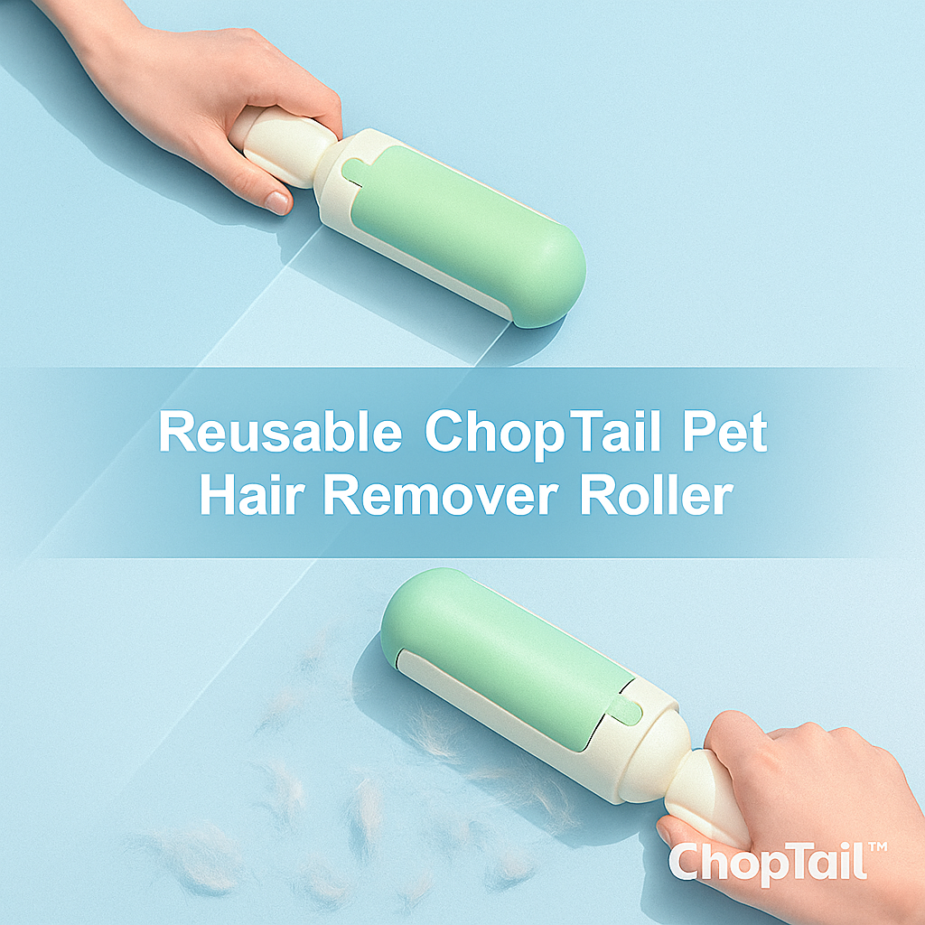 ChopTail™ Reusable Pet Hair Remover Roller – Self-Cleaning & Portable Fur Remover for Dogs & Cats