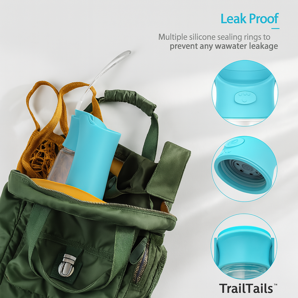 Portable Dog Water Bottle β Leak-Proof & Foldable Bowl