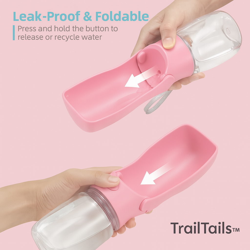 Portable Dog Water Bottle β Leak-Proof & Foldable Bowl